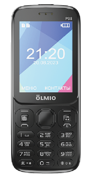Кнопочный телефон Olmio P38 с громким динамиком